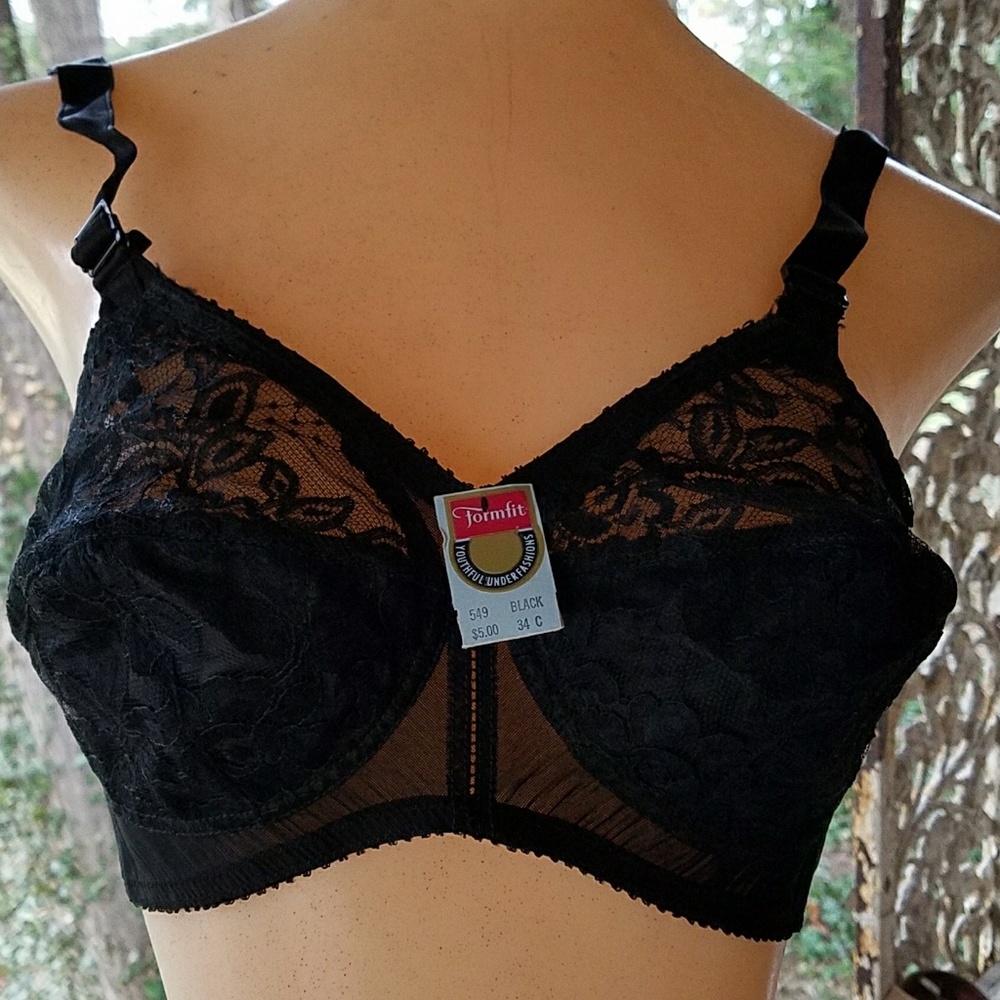 Vintage BOMBSHELL DSS  NWT black sexy form-fit bra